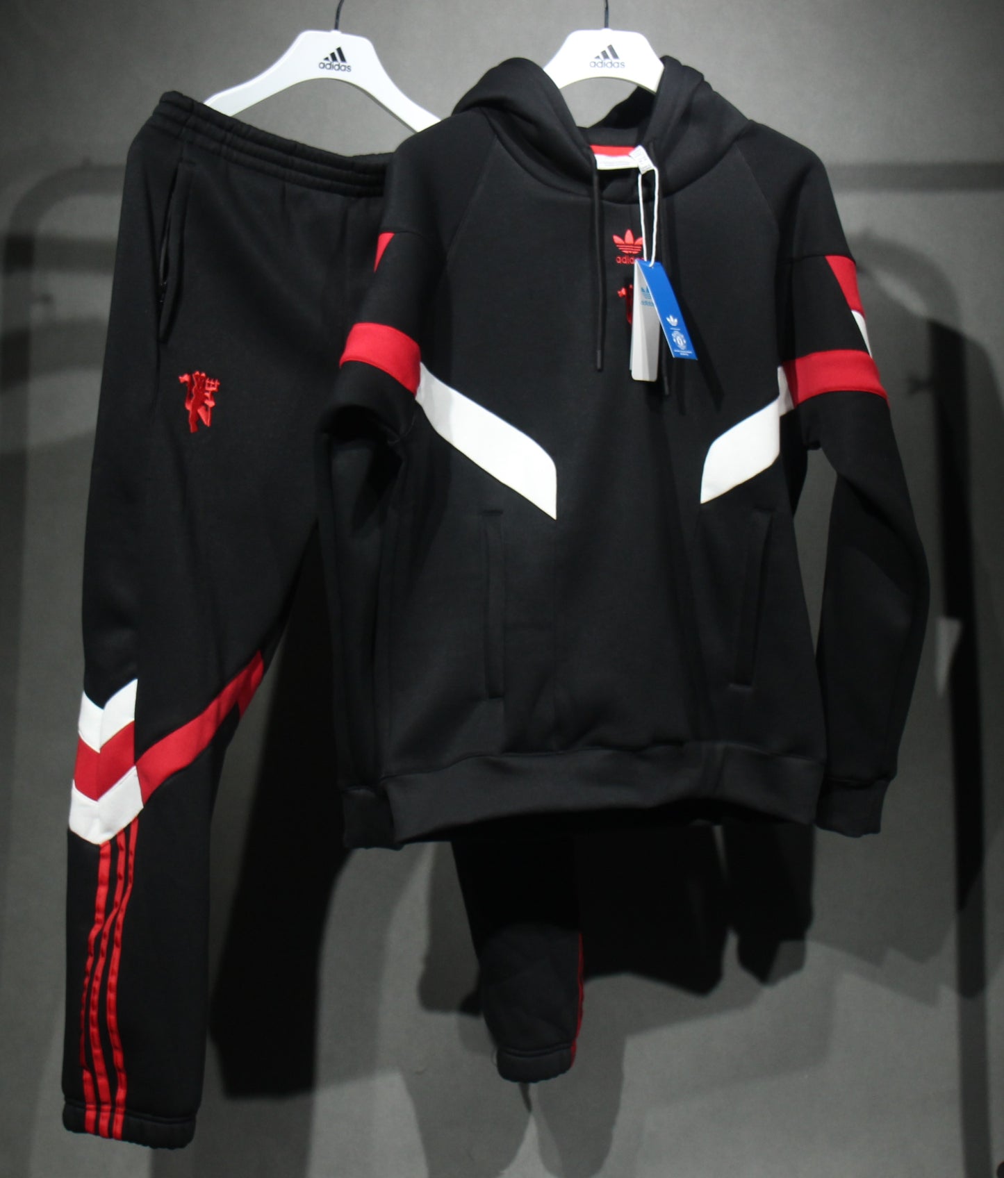 Manchester United Retro Velvet Hoodie Set
