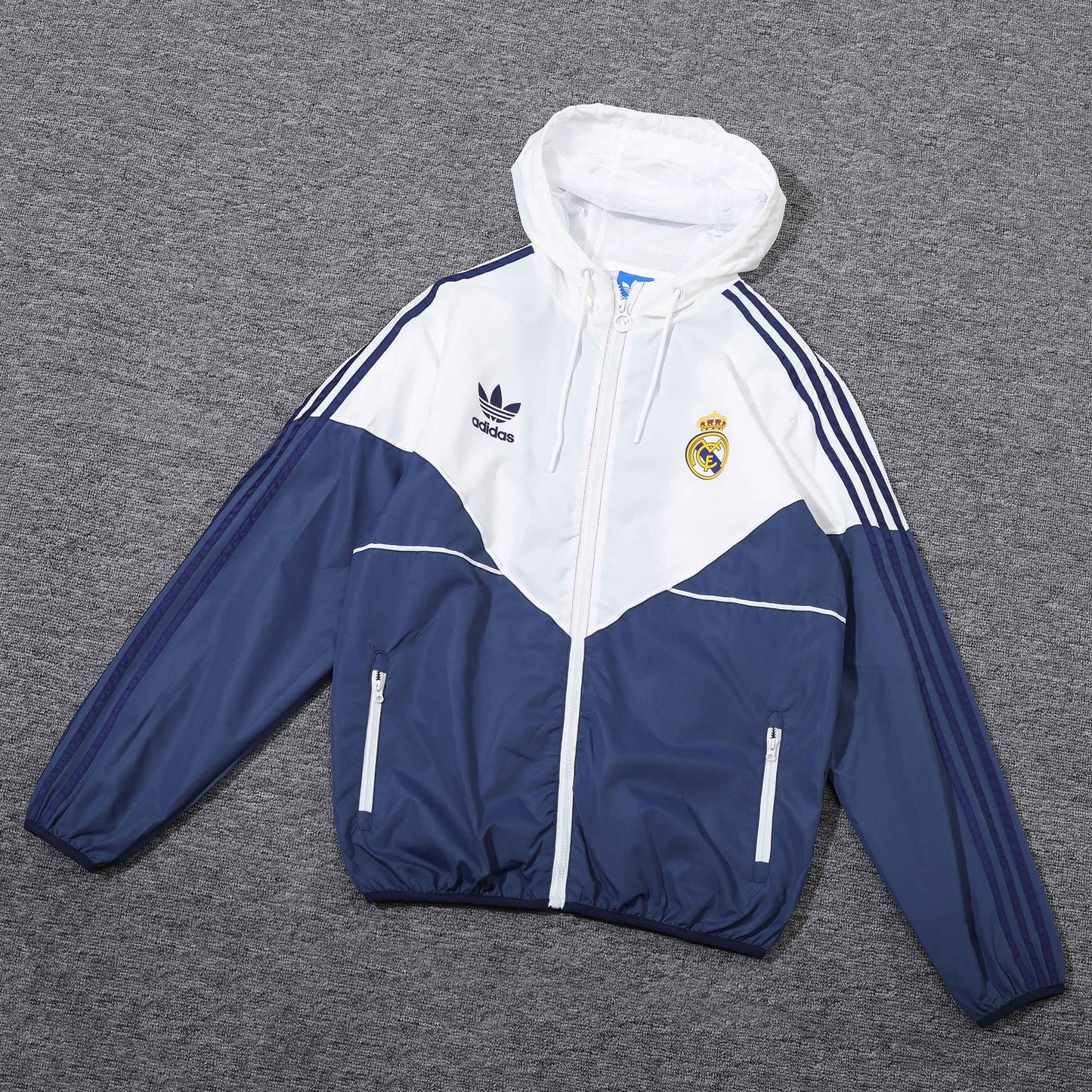 Real Madrid White Blue Jacket