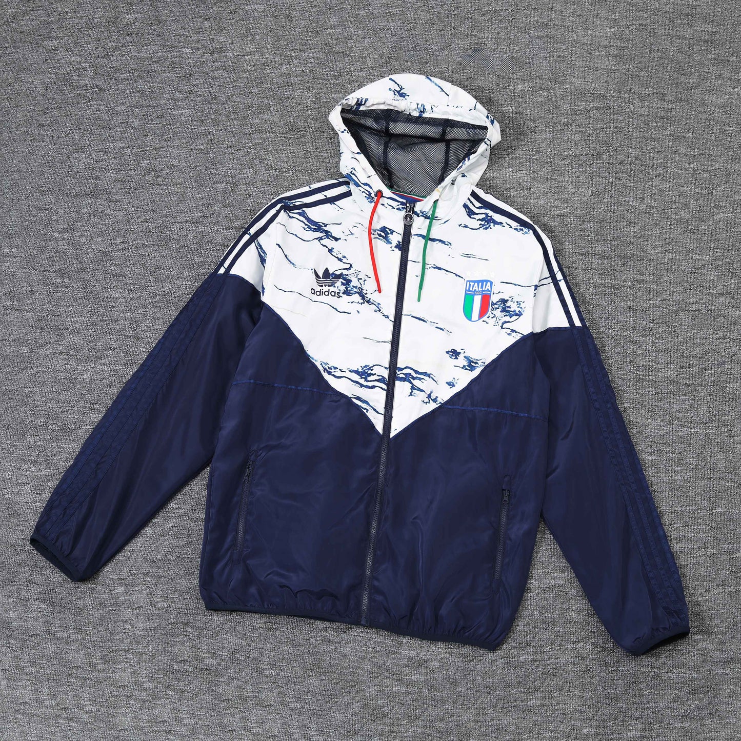 Italian white blue jacket
