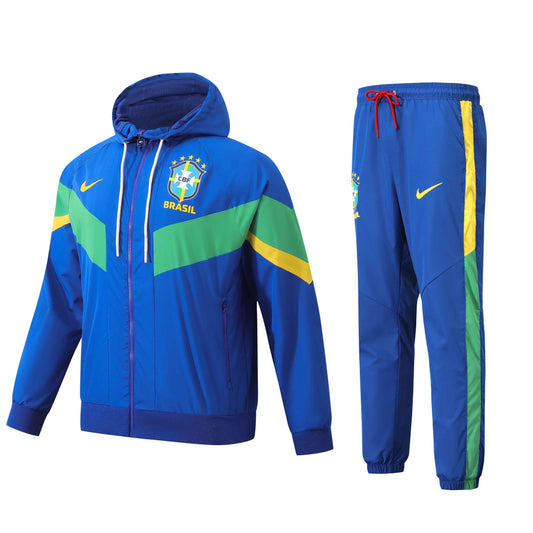 Brazilian Blue Windbreaker Jacket Set