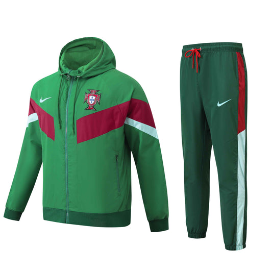 Portugal Green Windbreaker Jacket Set